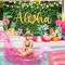 Aloha Summer Backdrop, Hawaiian Tropical Luau Party Decorations